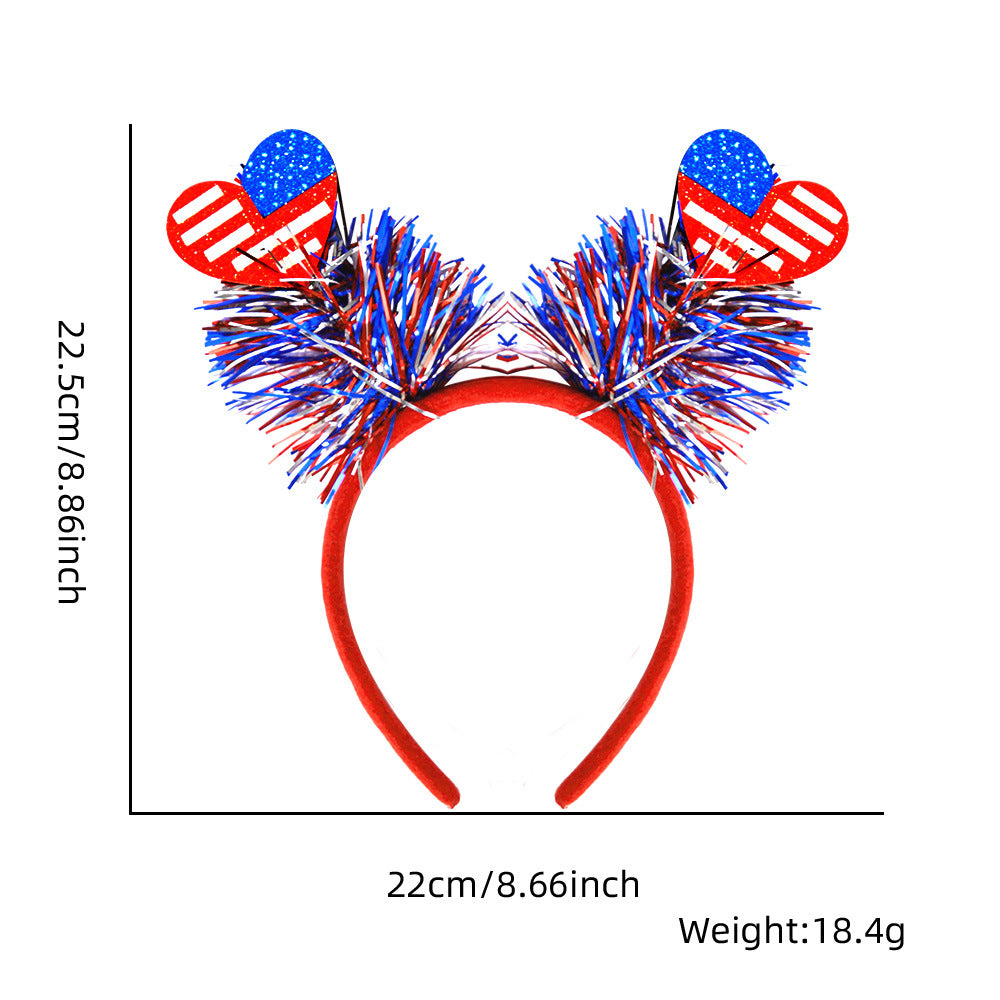 Wholesale Independence Day Flag Plastic Headband